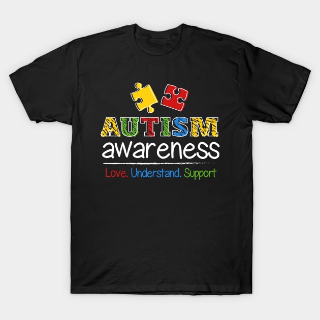 Autism Love Understand Support T-Shirt by specaut